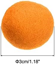 PATIKIL Wool Felt Balls Beads Wool Felting Pom 3cm 30mm Orange for Home Crafts Handcrafts Project DIY Pack of 20 - Image 2