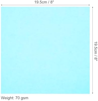 MECCANIXITY 50 Sheets Origami Paper Double Sided 8x8 Inch(20x20cm) Square Sheet for Art Craft Project, Beginners, Gifts Decor, Sky Blue - Image 2