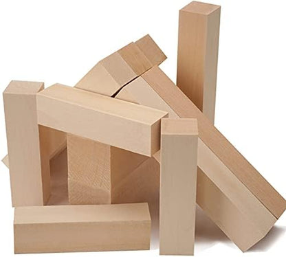 Unfinished Basswood Carving Blocks Kit, Rectangular Wooden Blocks 12 Pack for DIY Carving and Crafting for Adults Beginner and Experts(5 x 1.5 x 1.5 inch, 4 x 1 x 1 inch, 6 x 1 x 1 inch) - Image 3