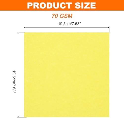 MECCANIXITY 75 Sheet Origami Paper Double Sided 8x8" Fluorescent Yellow - Image 2