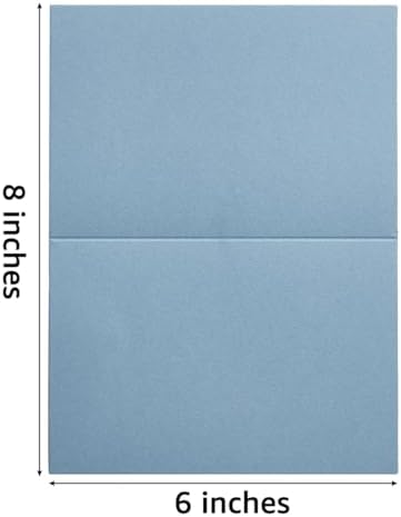 50 Pack Blank Folded Cardstock Cards, Dusty Blue, 4x6 - Image 2