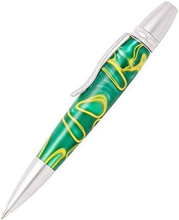 Kirinite Green & Yellow Pattern Style 3/4 in. x 3/4 in. x 5 in. Pen Blank - Image 2