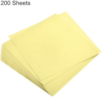 MECCANIXITY 200 Sheets 6x6 Inch(15x15cm) Origami Paper Double Sided Light Yellow Square Sheet for Art Craft Project, Beginners, Gifts Decor - Image 3