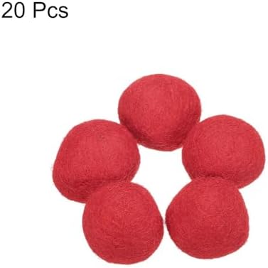 PATIKIL Wool Felt Balls Beads Wool Felting Pom 3cm 30mm Red for Home Crafts Handcrafts Project DIY Pack of 20 - Image 3