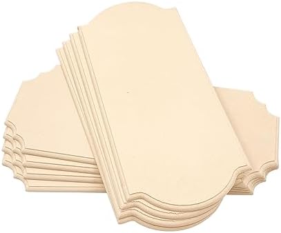 8 Pack Unfinished Wooden Plaques 6"x14"-0.25 Inch Thick Beveled MDF Wood Sign for Burning DIY Crafts - Image 3