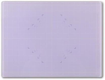 GLASSBOARD STUDIO Glass Craft Mat - Magnetic, Heat & Scratch Resistant - For Crafting, Cutting, Painting, Mixed Media Artwork - Grid Lines, Non-Slip Rubber Feet (Meadow Lilac 13.5"L x 18"W) by GlassboardStudio