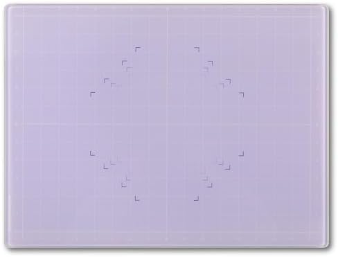 GLASSBOARD STUDIO Glass Craft Mat - Magnetic, Heat & Scratch Resistant - For Crafting, Cutting, Painting, Mixed Media Artwork - Grid Lines, Non-Slip Rubber Feet (Meadow Lilac 13.5"L x 18"W) by GlassboardStudio