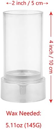 MILIVIXAY 2PCS Pillar Candle Mold -Height: 4.0inch,Diameter:2.0inch-30ft Long Wicks, 2pcs Wick Holders, a Mold Sealer and a Lead Wire Included as a Gift. - Image 3