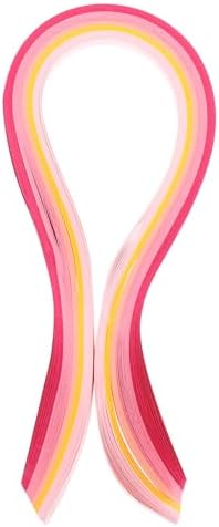 PATIKIL 390 x 7mm Rainbow Quilling Strips Paper,100 Pcs Origami Paper Quilling Strip for Art DIY Hand Craft Christmas, Gradient Pink by PATIKIL