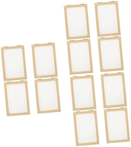 STOBOK 12 Pcs Paper Frame Paper Making Craft Mould Paper Making Mould Frame Tools for Kids Wooden Toys Kids Paper Making Frame Wood Crafts Pulp Painting Copper Formwork Student by STOBOK
