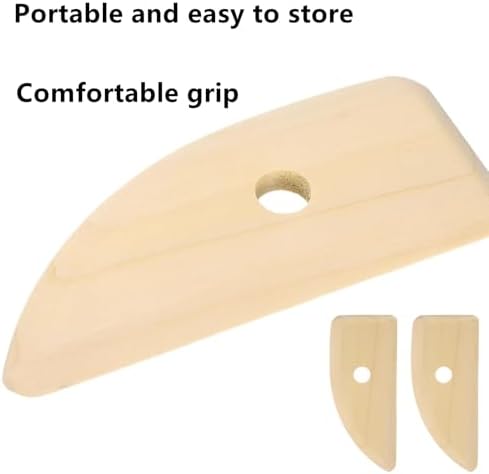 4 Pcs Pottery Ribs Wooden Clay Ceramic Sculpting Tools, 12cm x 5cm - Image 4