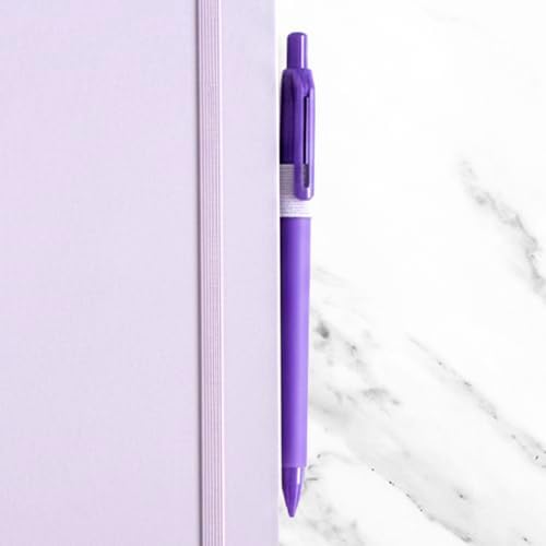 PAPERAGE Travel Journal Kit, Travel Notebook & Scrapbook Set, Hardcover Blank Spiral Notebook, 5 Sticker Sheets, 2 Photo Corners, 3 Washi Tapes & Black-Ink Gel Pen with Pen Holder - Lavender - Image 6