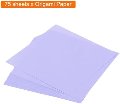 MECCANIXITY 75 Sheet Origami Paper Double Sided 4x4" Light Purple - Image 3
