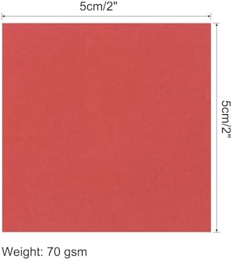 MECCANIXITY 25 Sheet Origami Paper Double Sided Bright Red 2x2 Inch Square Sheet for Art Craft Project, Beginners, Gifts Decor - Image 2