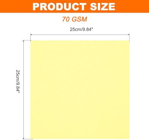 MECCANIXITY 75 Sheet Origami Paper Double Sided 10x10" Light Yellow - Image 2