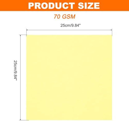 MECCANIXITY 75 Sheet Origami Paper Double Sided 10x10" Light Yellow - Image 2