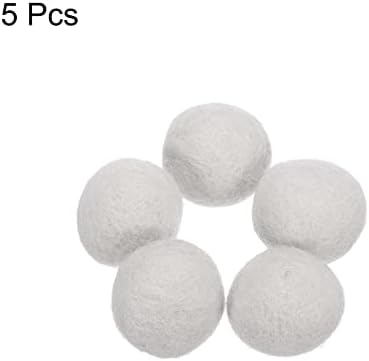 PATIKIL Wool Felt Balls Beads Wool Felting Pom 3cm 30mm White for Home Crafts Handcrafts Project DIY Pack of 5 - Image 3
