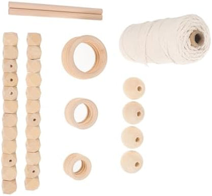 Mobestech DIY Macrame Kit for Adults Handcrafted Cotton Rope Wall Hanging Supplies Creative Tapestry Craft Set for Beginners for Home Decor and Personal Projects by Mobestech