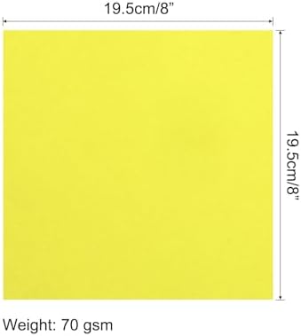 MECCANIXITY 25 Sheets 8x8 Inch(20x20cm) Origami Paper Double Sided Fluorescent Yellow Square Sheet for Art Craft Project, Beginners, Gifts Decor - Image 2