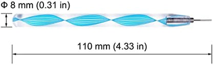 JUYA Fine-Tip Quilling Tools Set, 4-Piece Slotted Rolling Tools, Blue - Image 2