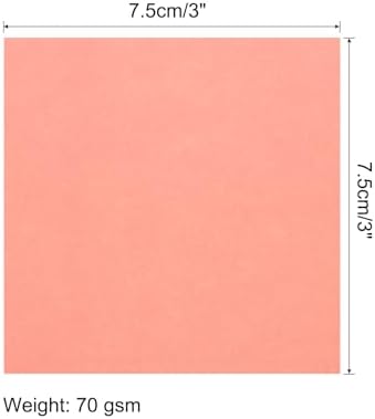MECCANIXITY 100 Sheet Origami Paper Double Sided Phosphor 3x3 Inch Square Sheet for Art Craft Project, Beginners, Gifts Decor - Image 2