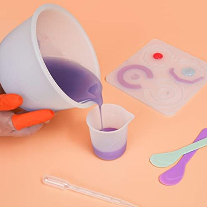 Silicone Resin Measuring Cups, 600ml with Stir Sticks - Image 5