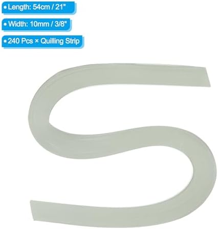 PATIKIL 240pcs Quilling Strips Paper 3/8"(10mm) 21"(54cm) Origami Paper Quilling Strip for Art DIY Hand Craft Christmas, Light Grey - Image 2
