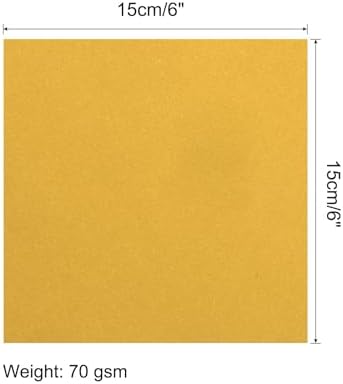 MECCANIXITY 50 Sheets Origami Paper Double Sided Yellow 6x6 Inch Square Sheet for Art Craft Project, Beginners, Gifts Decor - Image 2