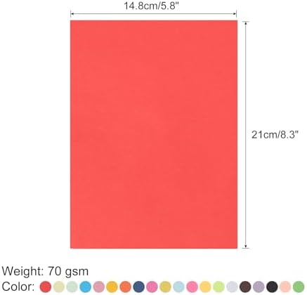 MECCANIXITY 100 Sheet Origami Paper Double Sided 20 Colors 8.3 x 5.8 Inch Square Sheet for Art Craft Project, Beginners, Gifts Decor - Image 2