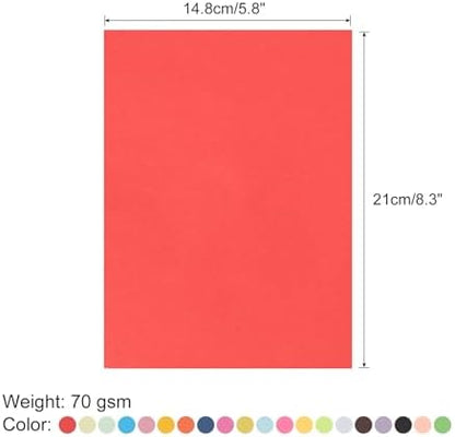 MECCANIXITY 100 Sheet Origami Paper Double Sided 20 Colors 8.3 x 5.8 Inch Square Sheet for Art Craft Project, Beginners, Gifts Decor - Image 2