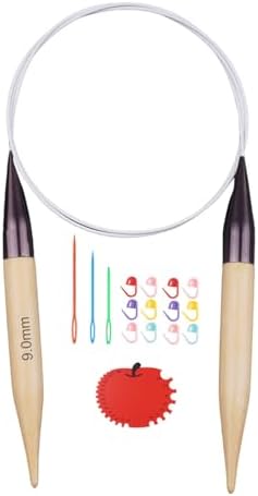 Weabetfu 32inch Bamboo Circular Knitting Needles US Size 13(9mm) by Weabetfu