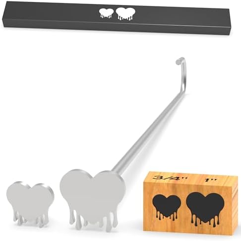 Branding Iron for Wood, Leather Branding Stamp 2Pcs Set (133#) by PKPKAUT