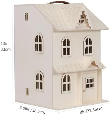 Make Market Dollhouse, Unfinished Two-Story Hinged Wood Craft Kit, Natural, 9" x 13", 1-Pack - Image 5