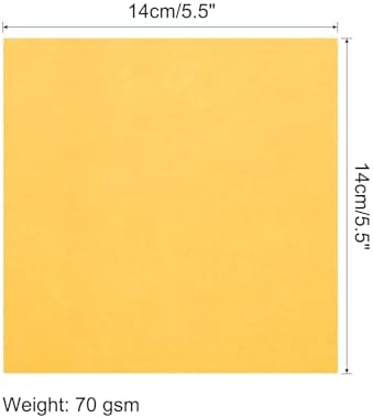 MECCANIXITY 25 Sheet Origami Paper Double Sided Gold 5.5x5.5 Inch Square Sheet for Art Craft Project, Beginners, Gifts Decor - Image 2