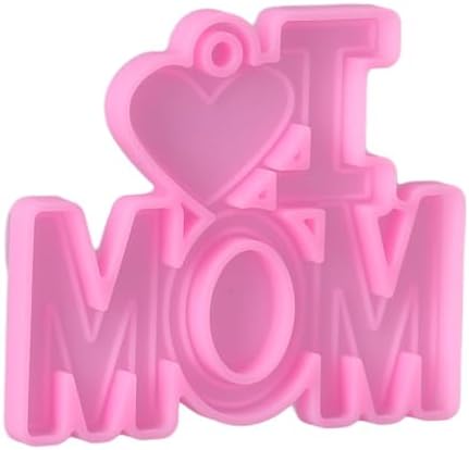 I Love Mom Dad Word Keychain Pendant Resin Mold Thanksgiving Silicone Mould Silicone 1# - Image 4