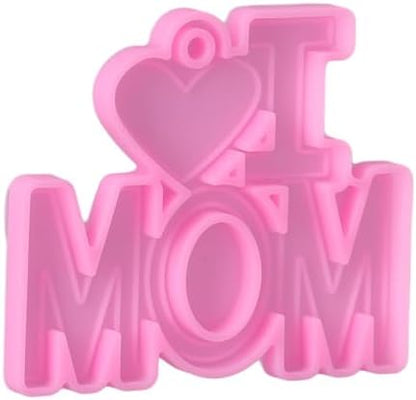 I Love Mom Dad Word Keychain Pendant Resin Mold Thanksgiving Silicone Mould Silicone 1# - Image 4
