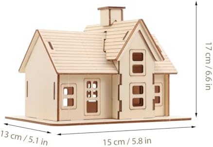 VOSAREA 1 Set DIY Wooden House Model Puzzle for Adults Puzzle for Home and Office Decoration with Smooth Surface and Easy Assembly - Image 2