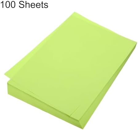 MECCANIXITY 100 Sheet Origami Paper Double Sided Fluorescent Green 11.7 x 8.3 Inch Square Sheet for Art Craft Project, Beginners, Gifts Decor - Image 3