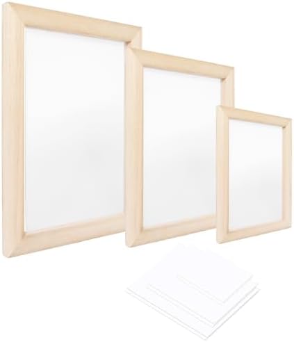 Ngdhkd 3Pcs Paper Making Frame Kit Wooden Paper Making Screen with Mesh by Unknown