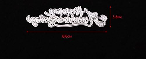 Letter Thank You Mr&Mrs Best Wishes Happy Anniversary Heart Metal Cutting Dies Stencil DIY Scrapbooking Embossing Tool DIY Paper Cards Album Decoration (Happy Anniversary) - Image 4