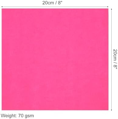 MECCANIXITY 100 Sheets Origami Paper Double Sided 8x8 Inch(20x20cm) Square Sheet for Art Craft Project, Beginners, Gifts Decor, Fluorescent Pink - Image 2