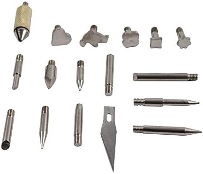 UTOPIA TOOLS Hobby Wood Burning Kit with 28 Tips, Stencils & Tools - Modern, Unisex, Silver, All Seasons - Image 3