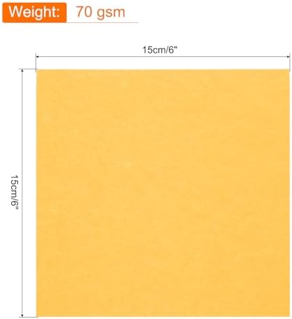 MECCANIXITY 75 Sheet Origami Paper Double Sided 6x6" Orange - Image 2
