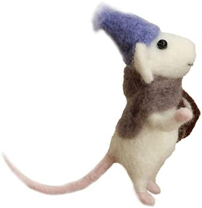 CurcKua Needle Felting Kit Beginner Felting Kits for Beginners Adult Felt Animal Kit Mice Needle Felting Starter Kit Unfinished Wool Felt Mouse Craft Kit for Beginner DIY Craft - Image 5