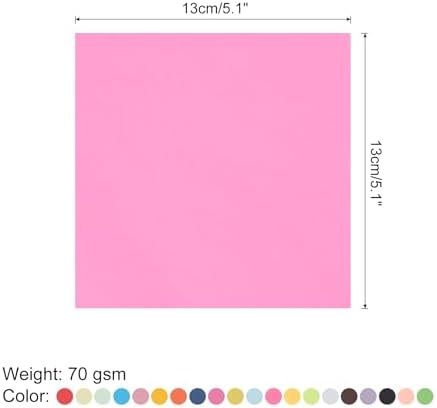 MECCANIXITY 100 Sheet Origami Paper Double Sided 20 Colors 5.1 x 5.1 Inch Square Sheet for Art Craft Project, Beginners, Gifts Decor - Image 2