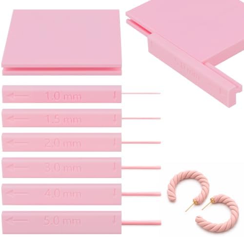 Polymer Clay Bead Roller & Snake Maker, 6 Sizes Strip & Hoop Roller for DIY Earring Jewelry Making by Unknown