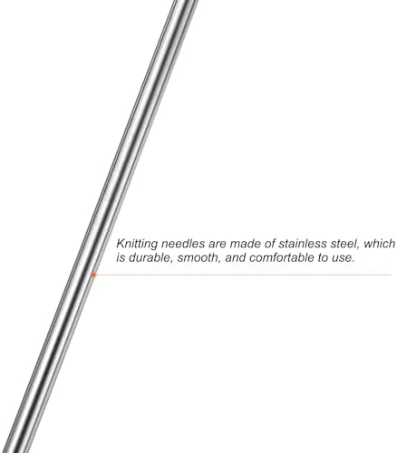 uxcell 5Pcs US 4(3.5mm) Double Pointed Knitting Needle 7.87 Inches Length Stainless Steel Sweater Stitching Needles with 10 Stitch Marker for Handmade Projects DIY Knitting - Image 3