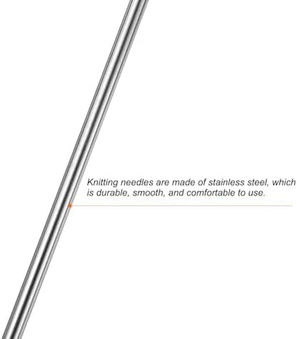 uxcell 5Pcs US 4(3.5mm) Double Pointed Knitting Needle 7.87 Inches Length Stainless Steel Sweater Stitching Needles with 10 Stitch Marker for Handmade Projects DIY Knitting - Image 3