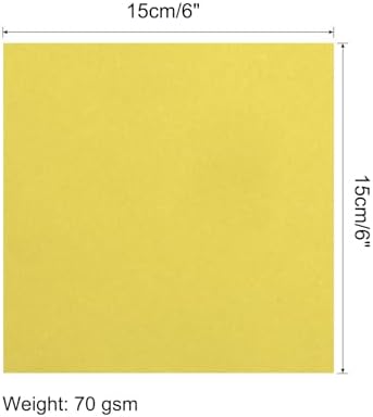 MECCANIXITY 25 Sheets Origami Paper Double Sided Yellow 6x6 Inch Square Sheet for Art Craft Project, Beginners, Gifts Decor - Image 2