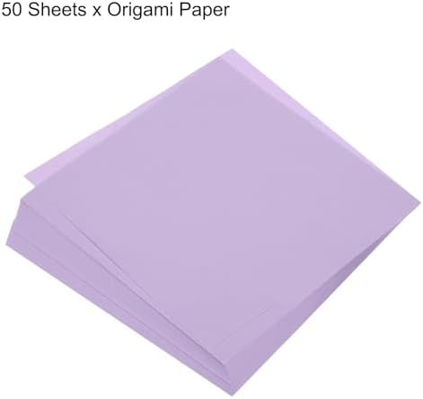 MECCANIXITY 50 Sheets Origami Paper Double Sided 8x8 Inch(20x20cm) Square Sheet for Art Craft Project, Beginners, Gifts Decor, Light Purple - Image 3